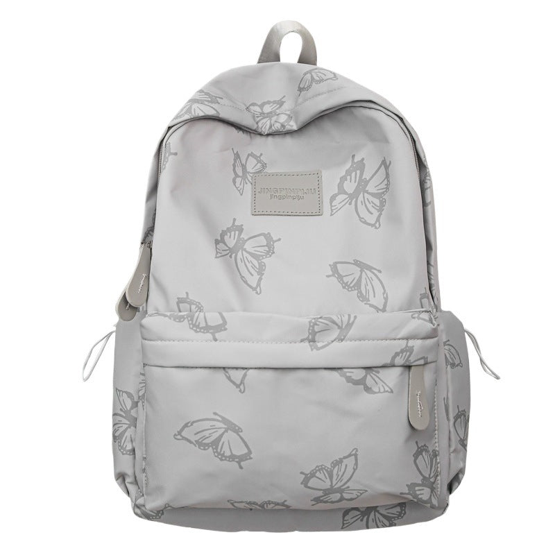 Ins Style High-Looking Butterfly Backpack, Lightweight Travel Backpack, New Sports School Bag for College Students Starting School