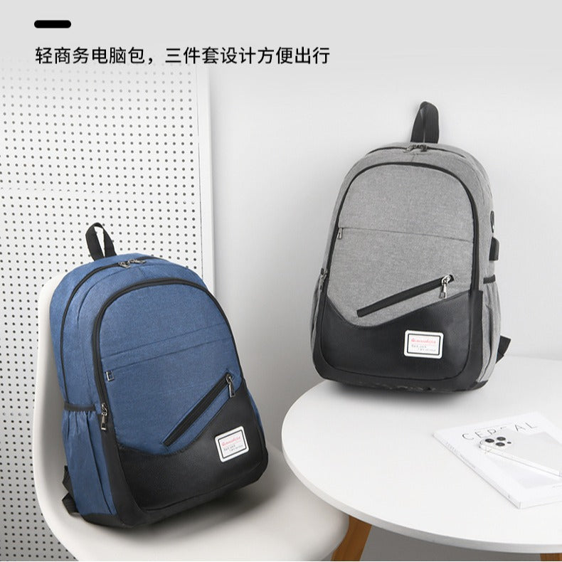 Backpack Women's Backpack Men's Korean Style Trendy Middle School Bag Large Capacity Travel Bag College Style Computer Bag Casual Bag