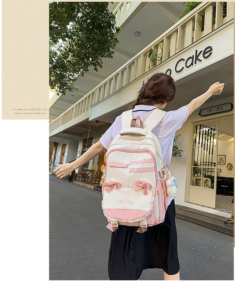Wholesale Backpack Travel New Korean Style Fashion Large Capacity Junior High School and High School Student School Bag Leisure Travel School Bag