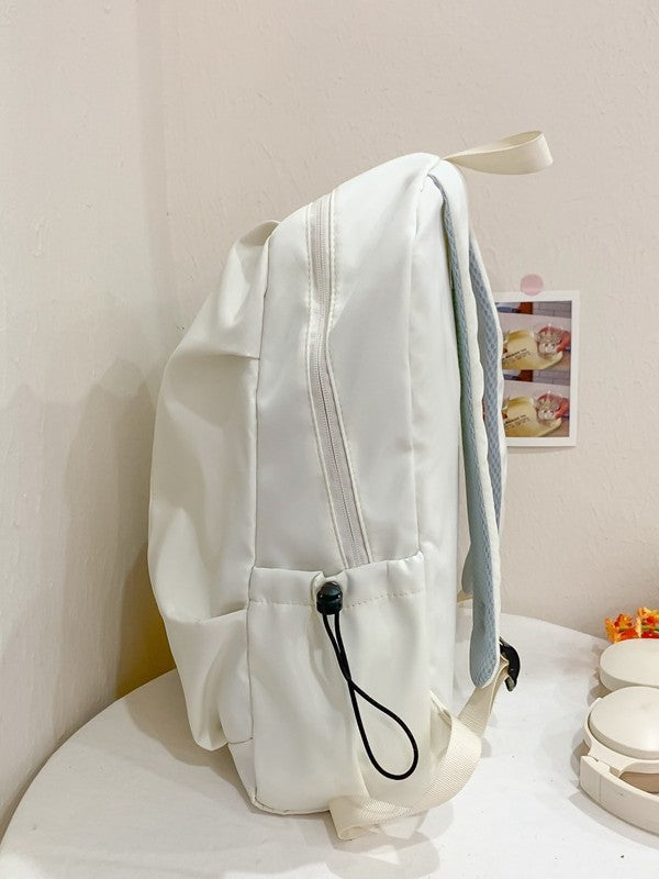 Travel Bag Ins College Student Simple Backpack K-Style Versatile Large Capacity Junior High School Casual Backpack Nylon School Bag