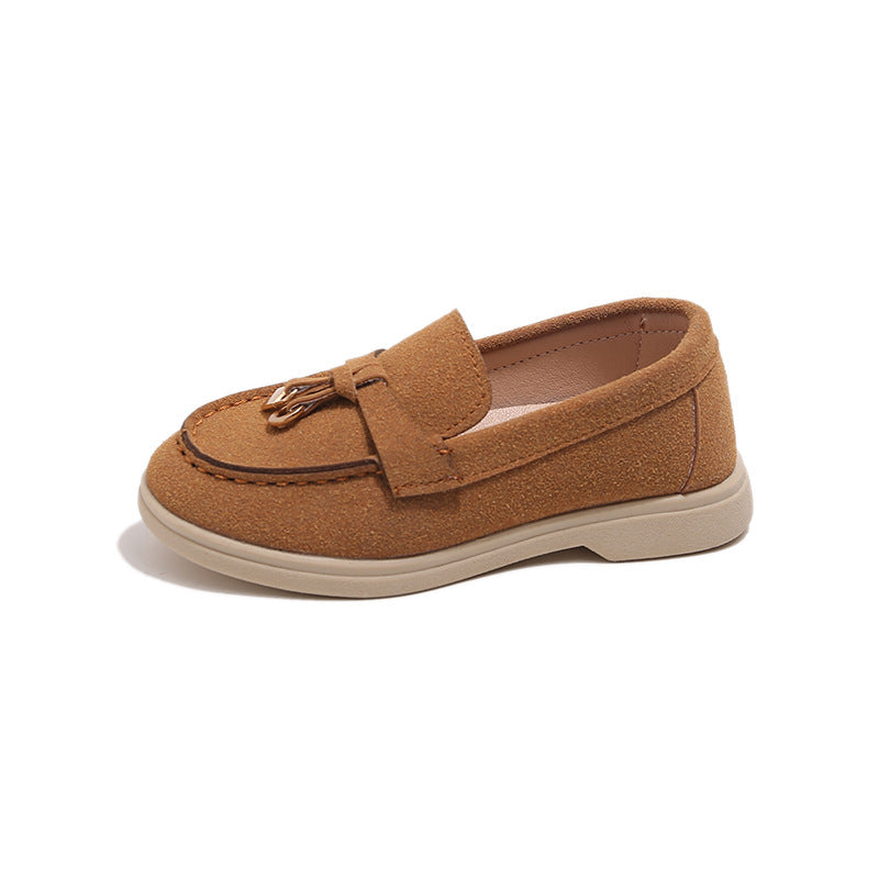 Children's Loafers, British Style Retro Loafers, Boys' Casual Leather Shoes, Little Girls' Casual Shoes