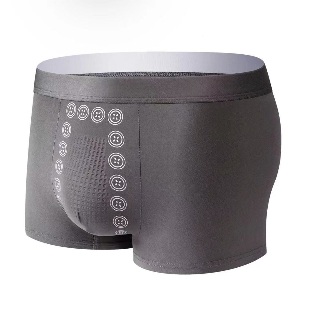 Manufacturer Wholesale Men's Underwear Adult Massage Particle Breathable Antibacterial Crotch Skin-Friendly Comfortable Boxer Briefs Shorts