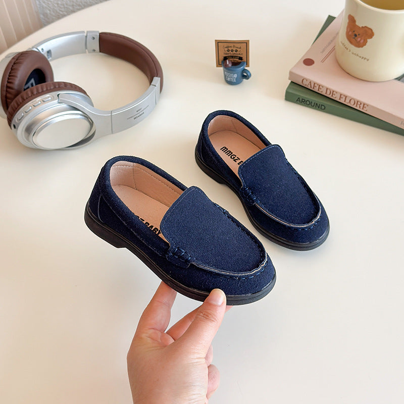 Children's Beanie Shoes, British Style Retro Loafers, Boys' Casual Leather Shoes, Little Girls' Casual Shoes, Kidsren's Shoes