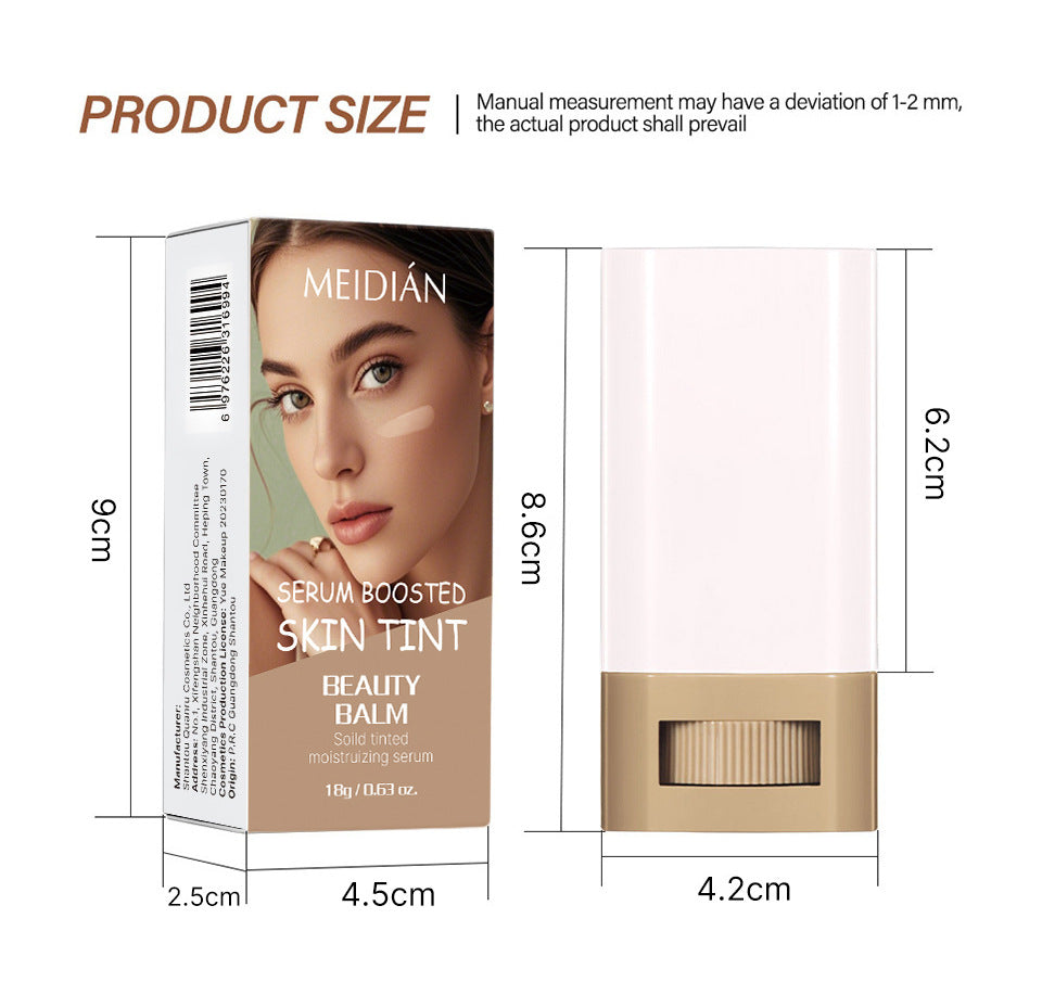 1/2 Uds. Barra de tinte de piel resistente al agua nutritiva suero teñido sólido base bálsamo cara teñida contorno de cara palo Maquillaje facial
