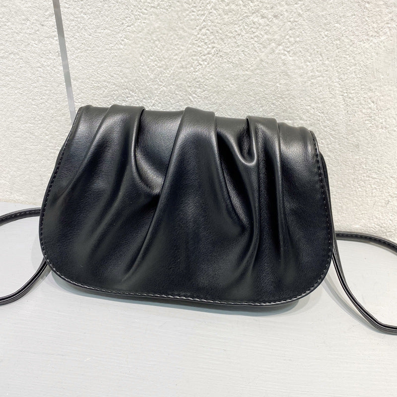 High-End Bags for Women, Niche Women's Bags, 2025 New Trendy Versatile Pleated Cloud Bags, Single Shoulder Crossbody Underarm Bags