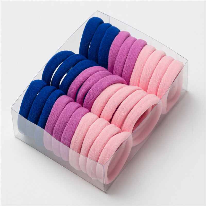 Seamless black hair ring towel ring ladies hair rope base base rubber band leather sleeve children's hair accessories manufacturers direct supply