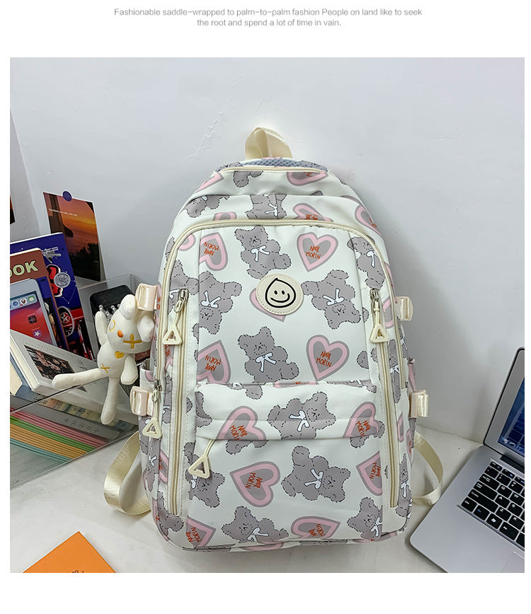 Student Schoolbag Japanese Style Simple Korean Style Backpack for Middle School Students and College Students Girls Cute Casual All-match Backpack