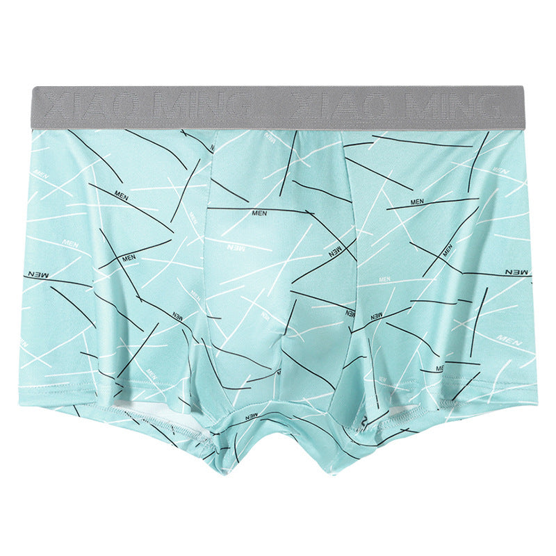 Foreign Trade Solid Color Milk Cotton High-end Men's Underwear Non-marking Breathable High-elastic plus size Loose Boxer Pants Boxer Pants