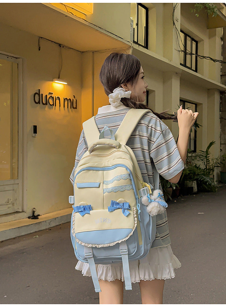 Wholesale Backpack Travel New Korean Style Fashion Large Capacity Junior High School and High School Student School Bag Leisure Travel School Bag