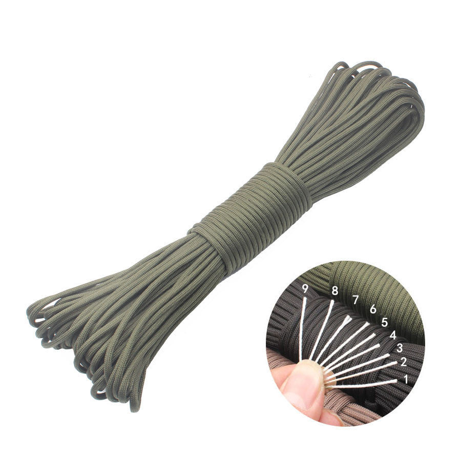 7-core 4mm umbrella rope polypropylene fiber multi-function mountaineering paratrooper traction rope life-saving equipment fixed safety umbrella rope