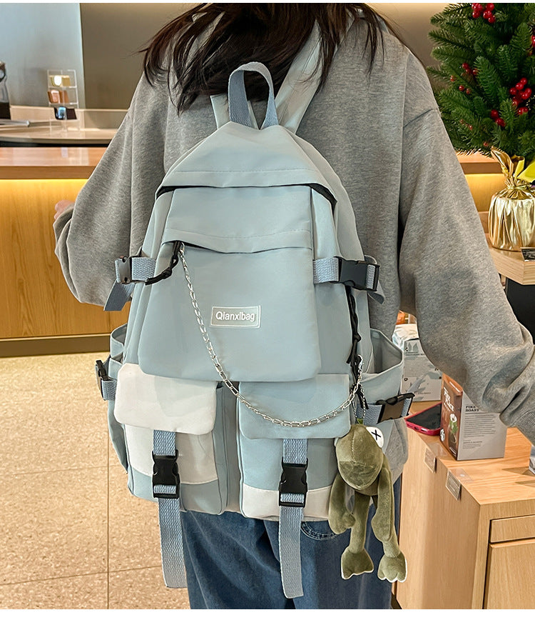 Original Niche Non-Colliding Trendy and Cool Boys' Schoolbags, Female Junior High School Students' Large-Capacity and Good-Looking High School Students' Backpacks
