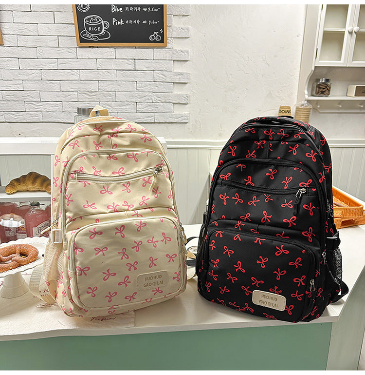New Girls Backpack Japanese Ins Three-piece Bag Junior Senior high school Student Schoolbag Campus Style Large Capacity Backpack