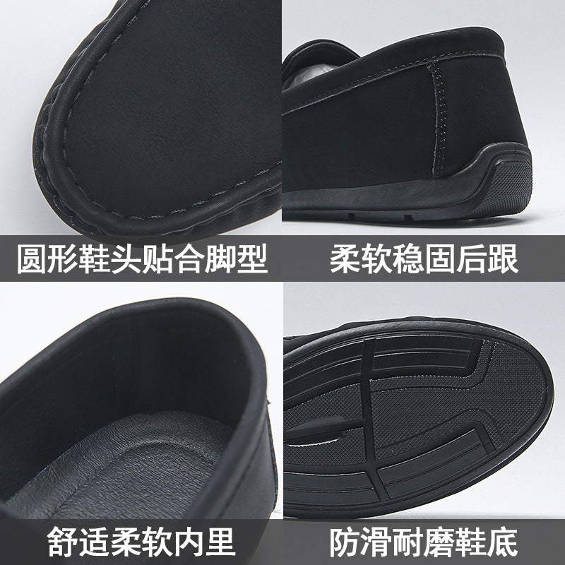 Men's Shoes Doudou Shoes 2024 Summer New Low-Top Breathable Trendy Fashion Slip-On Casual Men's Shoes Lazy Shoes