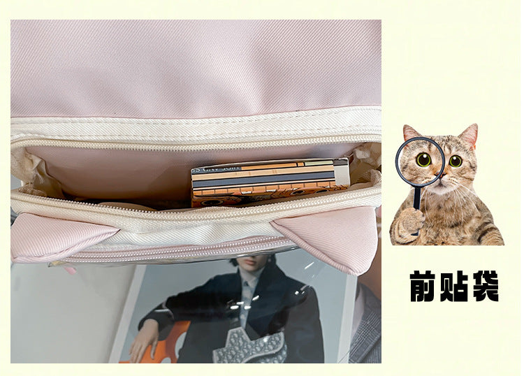 Schoolbags for Female Elementary School Students, Good-Looking, Sweet, Cute, New Style Backpacks for Junior High School Students, Small Backpacks for Travel and Study