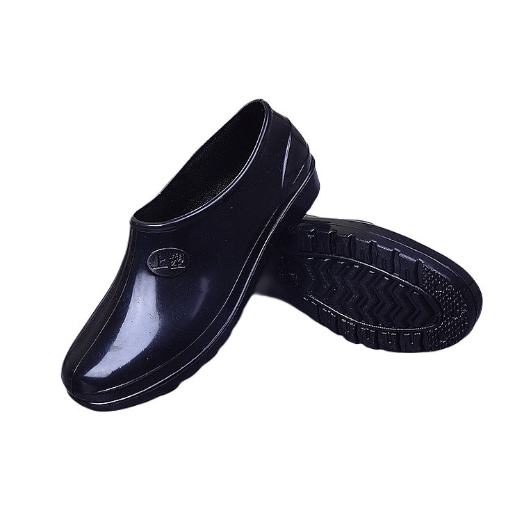 Autumn and Winter High Mesh Rain Shoes Men's Lightweight Long Warm Rain Boots Wear-resistant Water Shoes Waterproof Rubber Shoes Men's Work Shoes