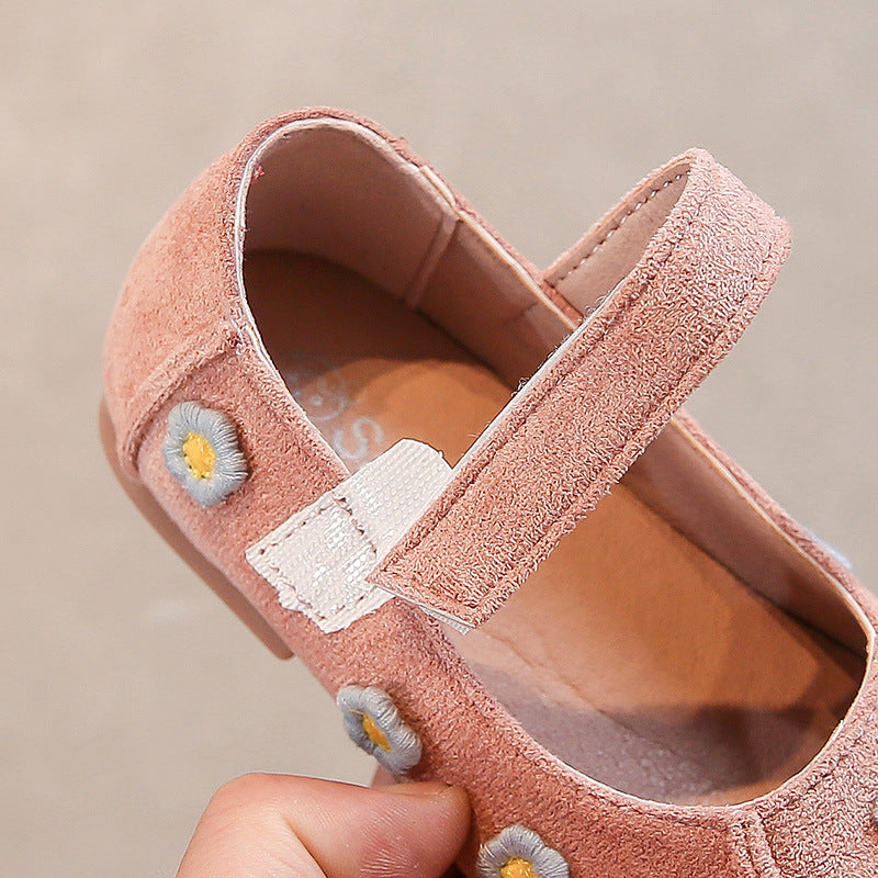 Girls Princess Shoes 2025 New Spring and Autumn Leather Shoes Small Fragrance Style Children's Soft Sole Baby Shoes Flower Shoes