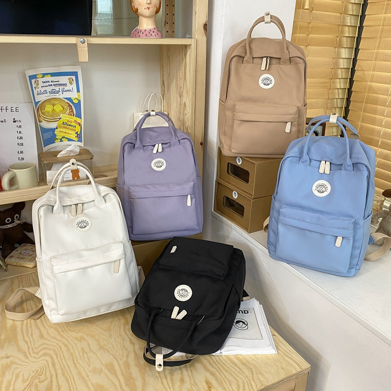 Student Schoolbag Large Capacity Fresh Sweet Backpack Western Style High Textile Commuter All-match Casual Business Computer Bag