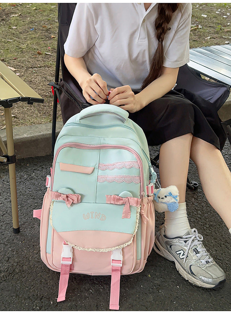 Wholesale Backpack Travel New Korean Style Fashion Large Capacity Junior High School and High School Student School Bag Leisure Travel School Bag