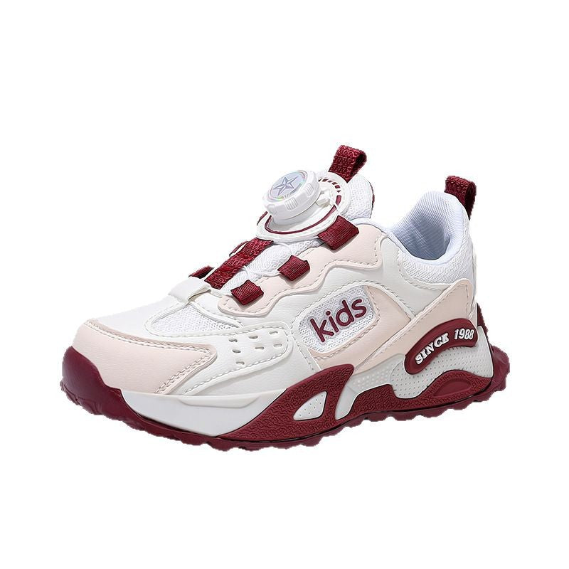 Boys' sneaker Children's Mesh Breathable Casual Shoes Girls' Non-slip Lightweight Wave Shoes Running Shoes for Middle and Big Children and Students
