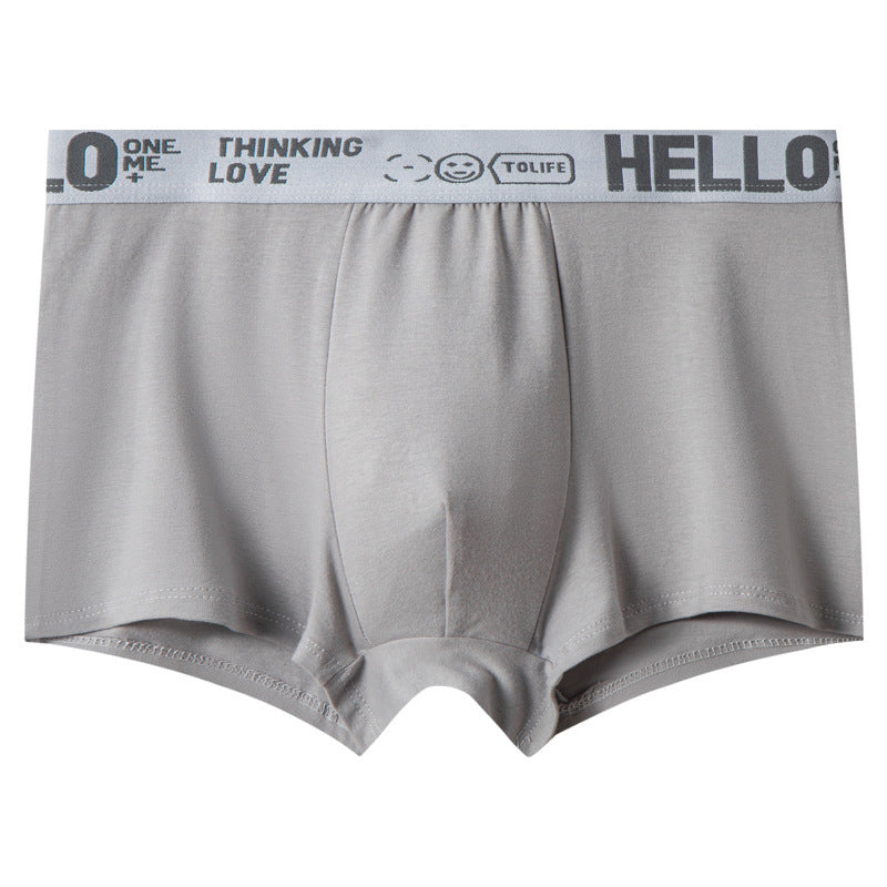 Men's underwear men's wholesale plus size waist antibacterial breathable comfortable cotton texture boxer shorts head male manufacturers on behalf of the hair