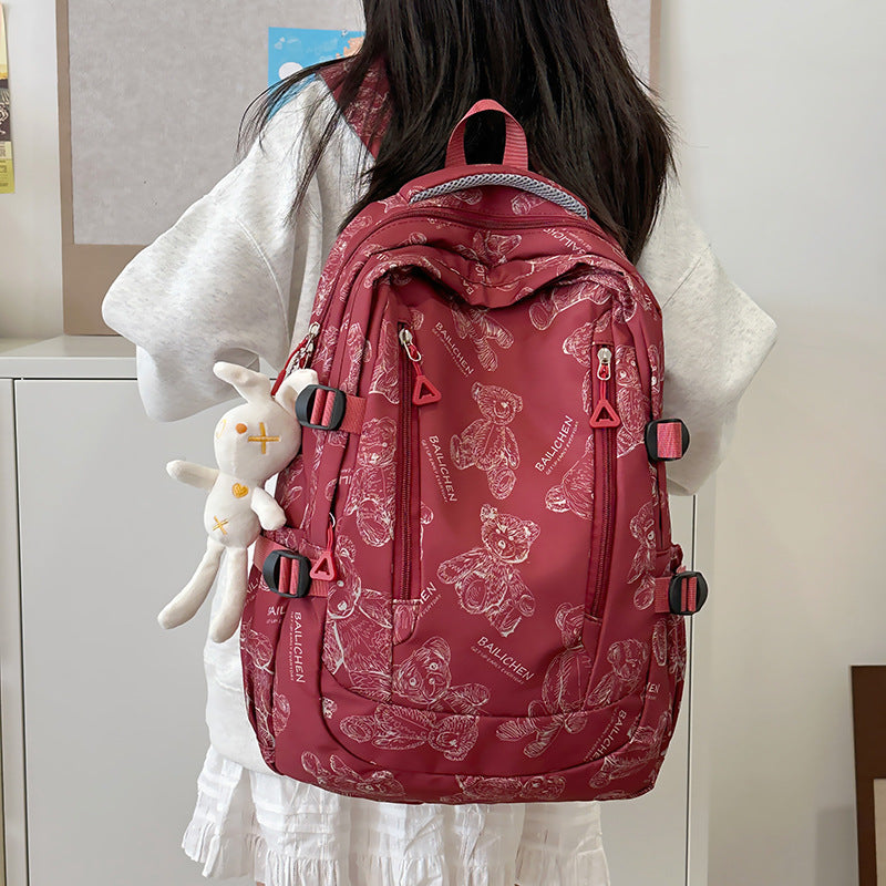 Student Schoolbag Primary School Students Junior High School Students New Large Capacity Backpack Autumn New Breathable Comfortable Backpack