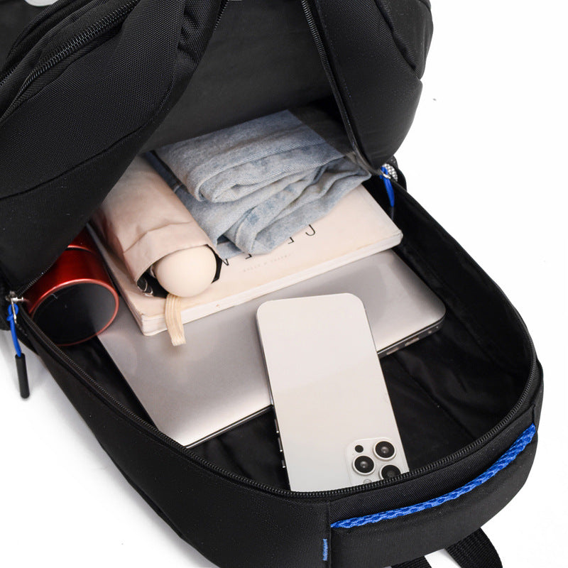 2025 New Style Backpack Simple Travel School Bag Junior High School and High School Students Large Capacity Fashionable Casual Men's and Women's Backpack