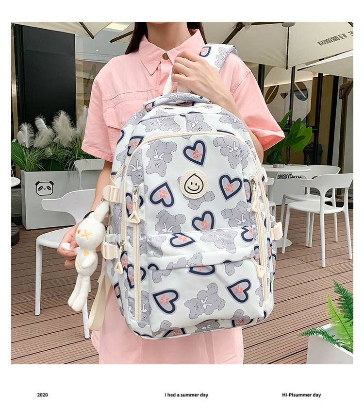 Student Schoolbag Japanese Style Simple Korean Style Backpack for Middle School Students and College Students Girls Cute Casual All-match Backpack