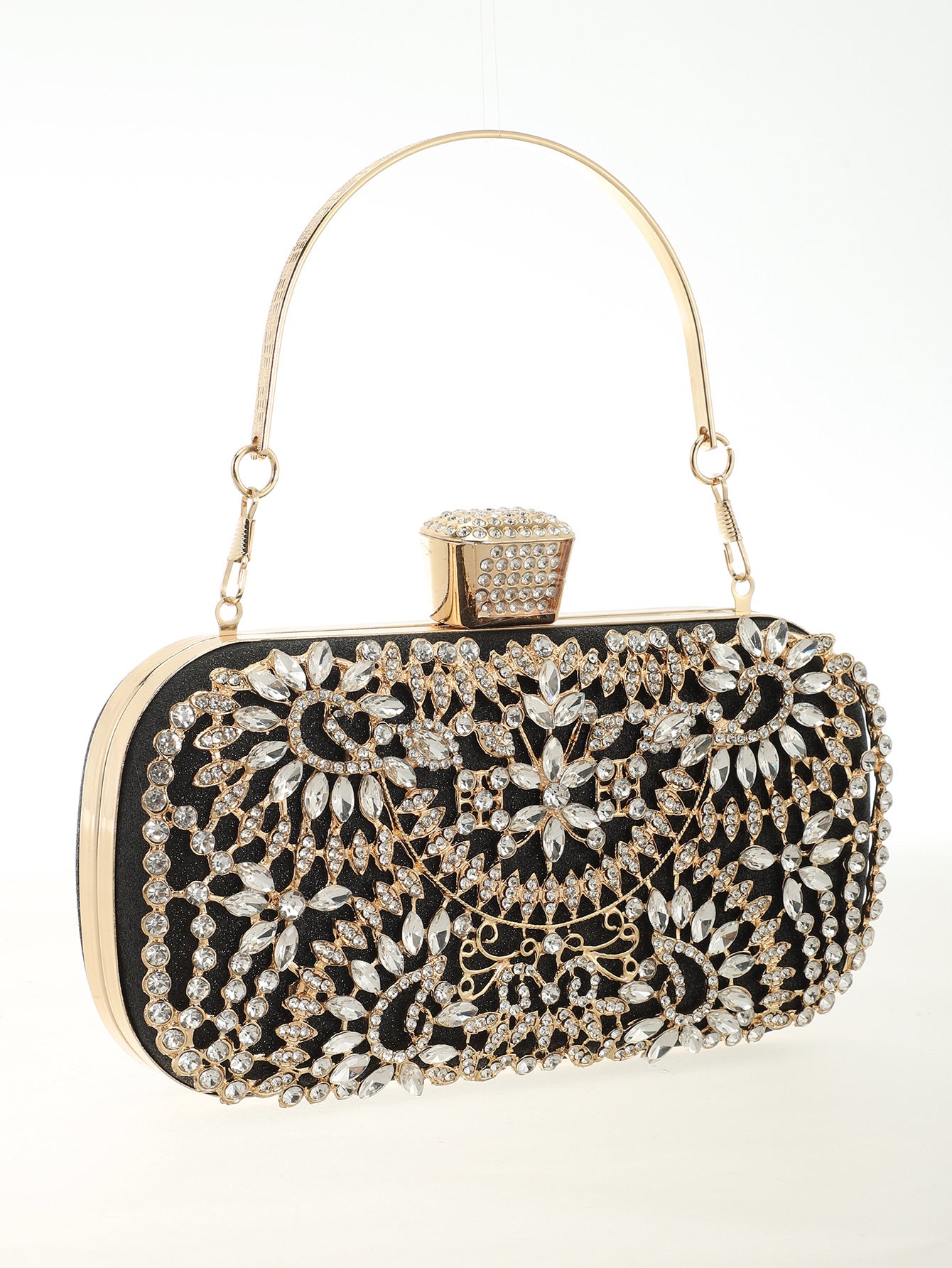 Cross-Border Alloy Evening Dress Banquet Clutch Bag Diamond Bag High-End Celebrity Texture Handheld Evening Bag