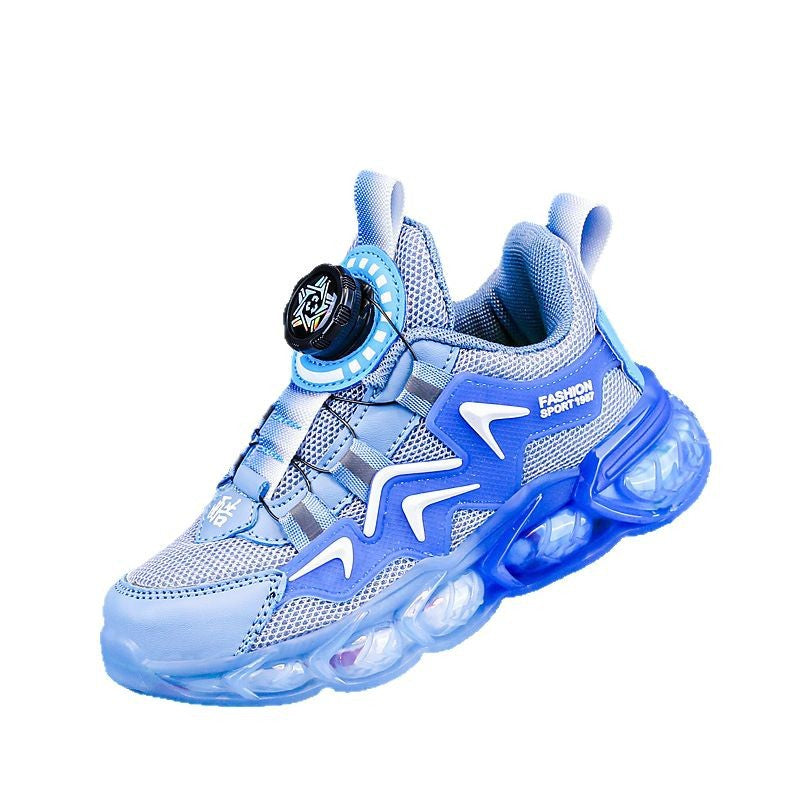 Cross-border children's shoes 2025 spring new mesh breathable boys sneaker big children's soft bottom running shoes wholesale