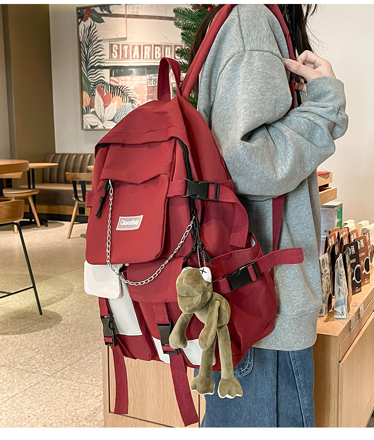 Original Niche Non-Colliding Trendy and Cool Boys' Schoolbags, Female Junior High School Students' Large-Capacity and Good-Looking High School Students' Backpacks