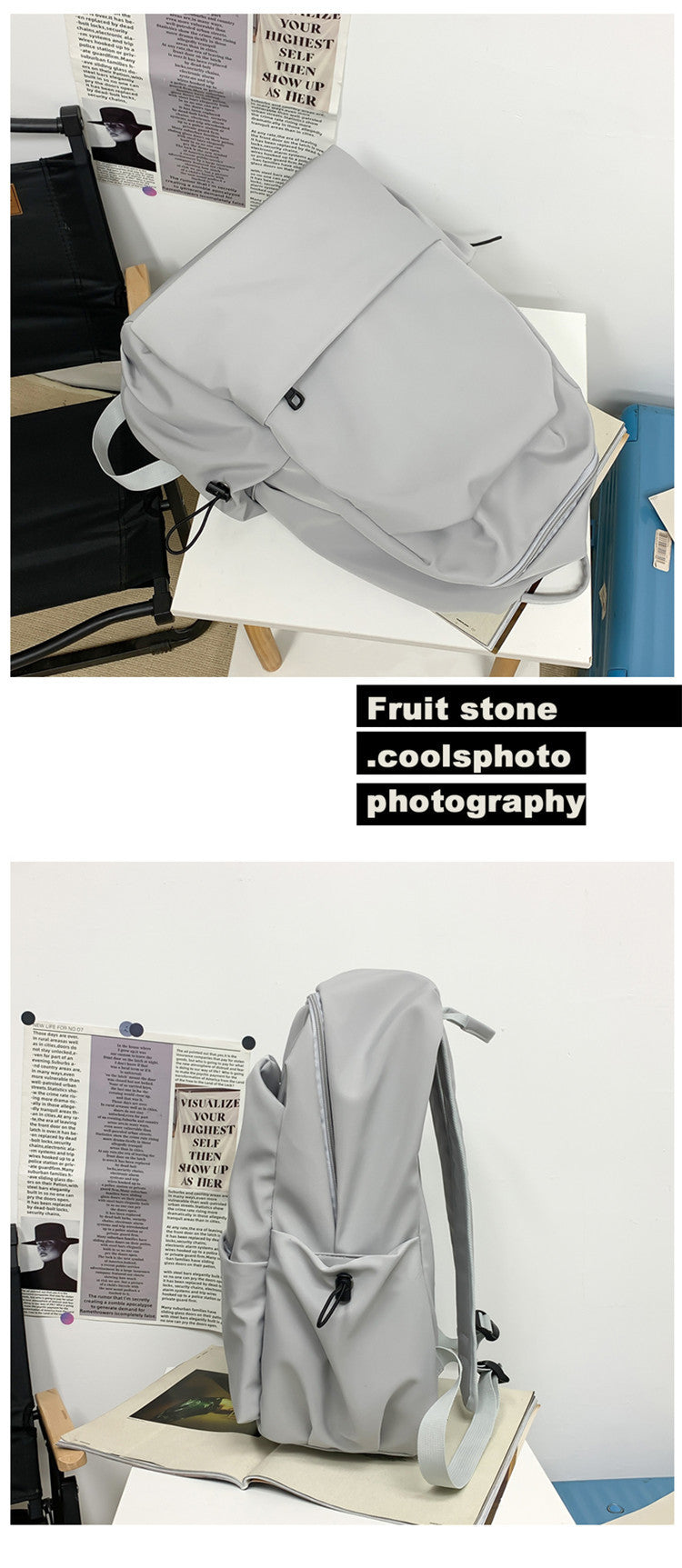 New Nylon Backpack Men's Computer Bag Men's Casual Senior high school College Student Schoolbag Simple Travel Backpack Wholesale