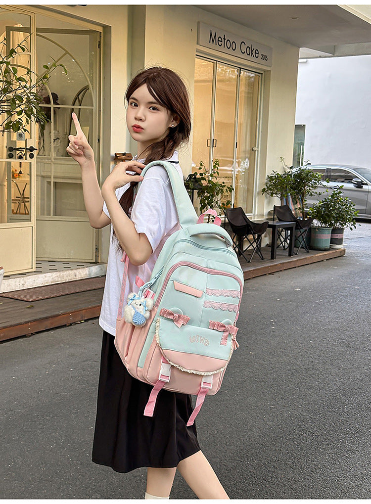 Wholesale Backpack Travel New Korean Style Fashion Large Capacity Junior High School and High School Student School Bag Leisure Travel School Bag