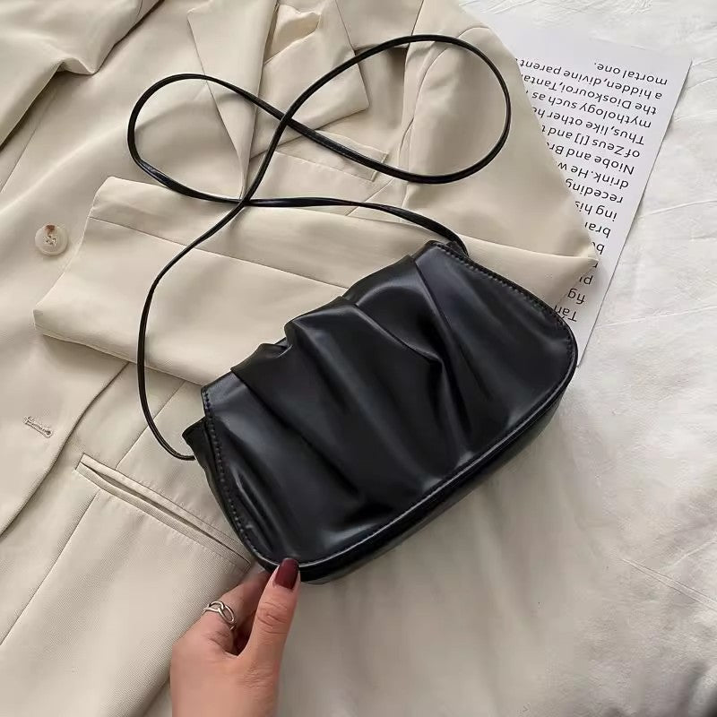 High-End Bags for Women, Niche Women's Bags, 2025 New Trendy Versatile Pleated Cloud Bags, Single Shoulder Crossbody Underarm Bags
