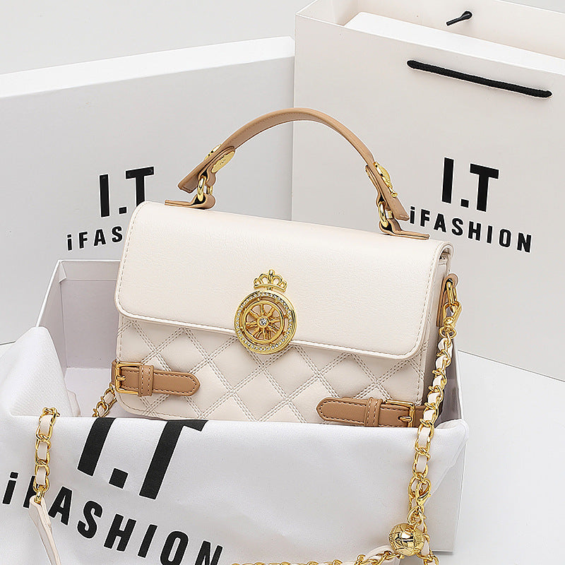 Trendy Women's Handbag Popular Online Style Chanel-Style Quilted Chain Crossbody Bag for Commuting