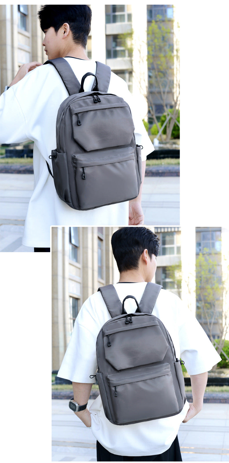 Printable Logo Backpack, Junior High School Student, High School Student, School Bag, Large Capacity Travel Bag, Casual Computer Backpack