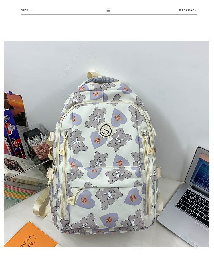 Student Schoolbag Japanese Style Simple Korean Style Backpack for Middle School Students and College Students Girls Cute Casual All-match Backpack