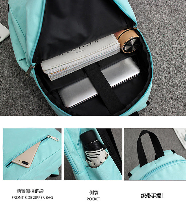 Backpack Female Middle School Student Schoolbag Male Travel Travel Junior High School Student Schoolbag High School Student College Student Backpack Leisure Bag