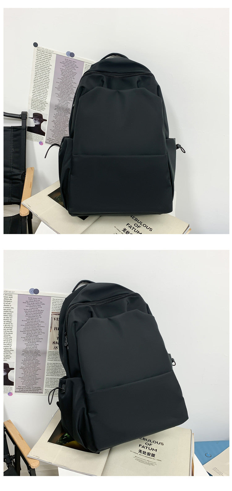 New Nylon Backpack Men's Computer Bag Men's Casual Senior high school College Student Schoolbag Simple Travel Backpack Wholesale
