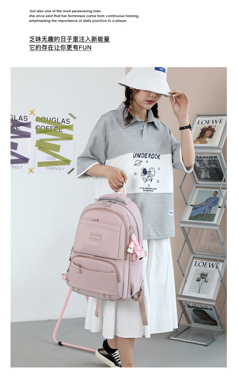 Large-Capacity Student Schoolbag, Junior High School Student Backpack, Short-Distance Travel Multi-Functional Backpack, Mlb Backpack
