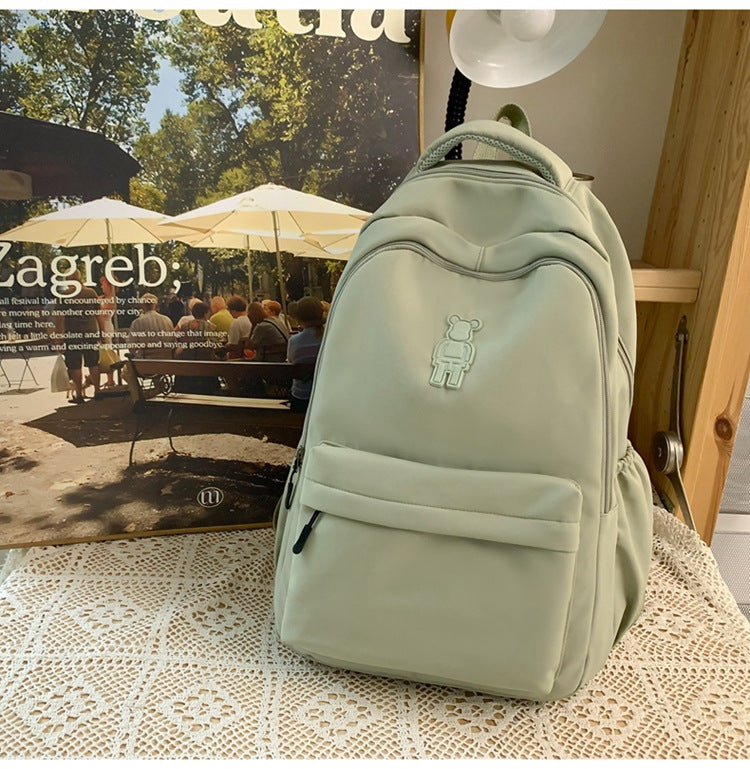 Simple Youth Campus Schoolbag Fashion Trend College Student Backpack Nylon Breathable Class Commuter Women Backpack