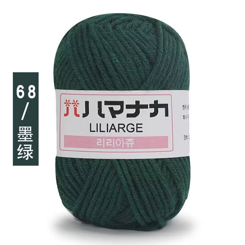 Four and a half two milk cotton 4 strand doll thread Korean cotton medium thick baby wool crochet hand thread wholesale
