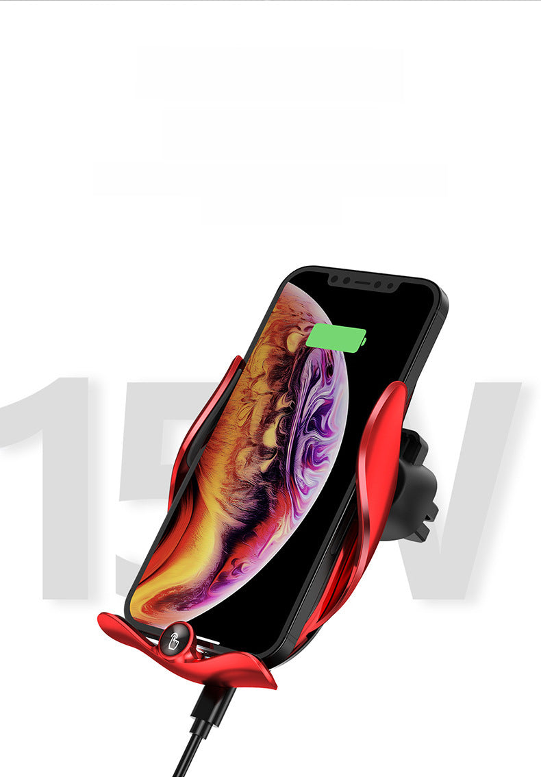 Magic clip M123 car wireless charger mobile phone bracket automatic induction electric clamping navigation bracket car bracket