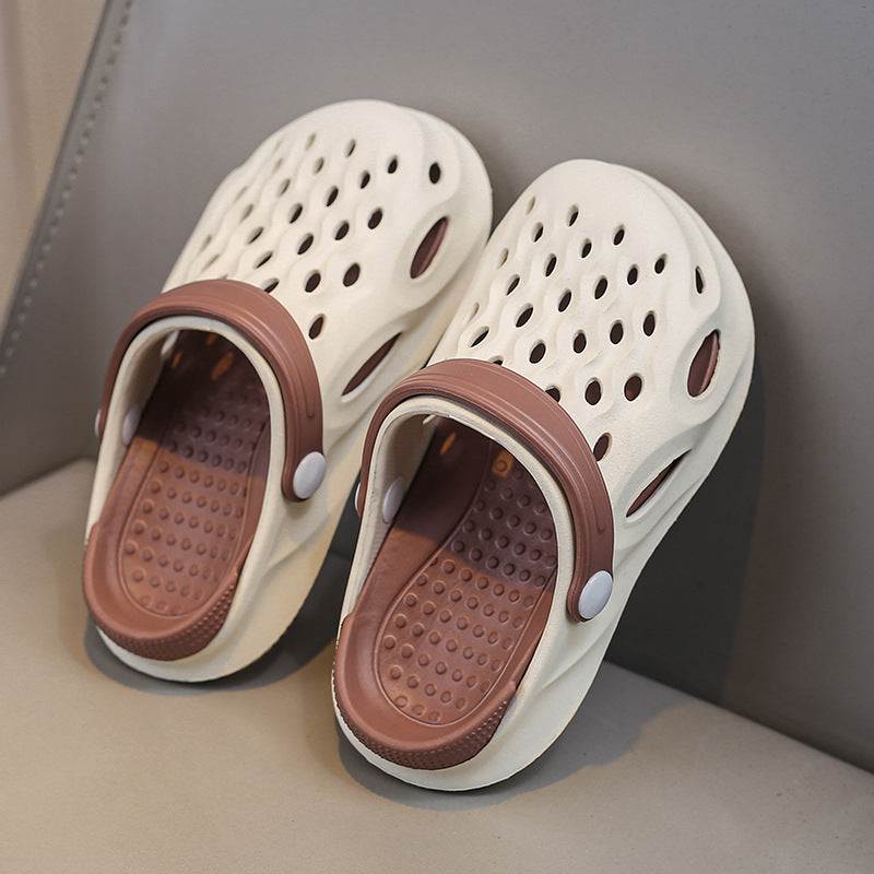 Hole Shoes Children's Slippers Boys Sandals Boys Non-slip Middle and Big Children's Shoes Baby Beach 2025 Men's and Women's New Arrival