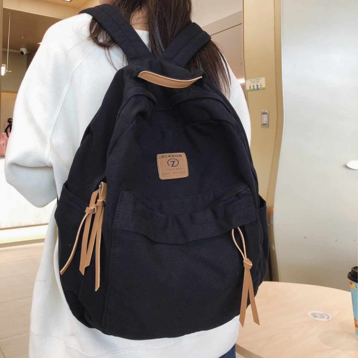 Schoolbags for Men and Women, Backpacks for Middle and High School Students, Travel Lightweight Backpacks, Large-Capacity Casual Canvas Travel Bags
