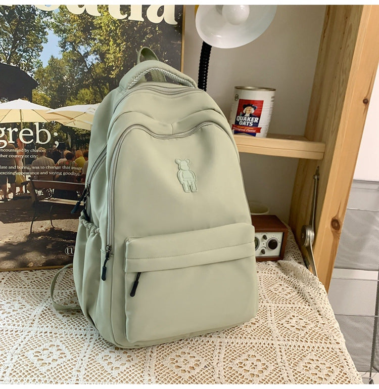 Simple Youth Campus Schoolbag Fashion Trend College Student Backpack Nylon Breathable Class Commuter Women Backpack