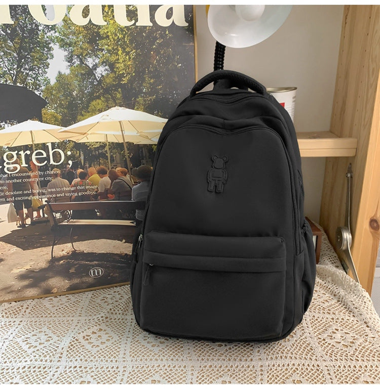 Simple Youth Campus Schoolbag Fashion Trend College Student Backpack Nylon Breathable Class Commuter Women Backpack