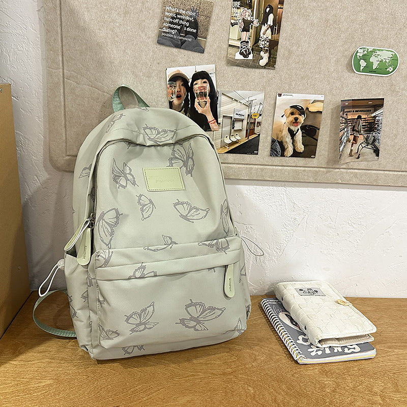 Ins Style High-Looking Butterfly Backpack, Lightweight Travel Backpack, New Sports School Bag for College Students Starting School