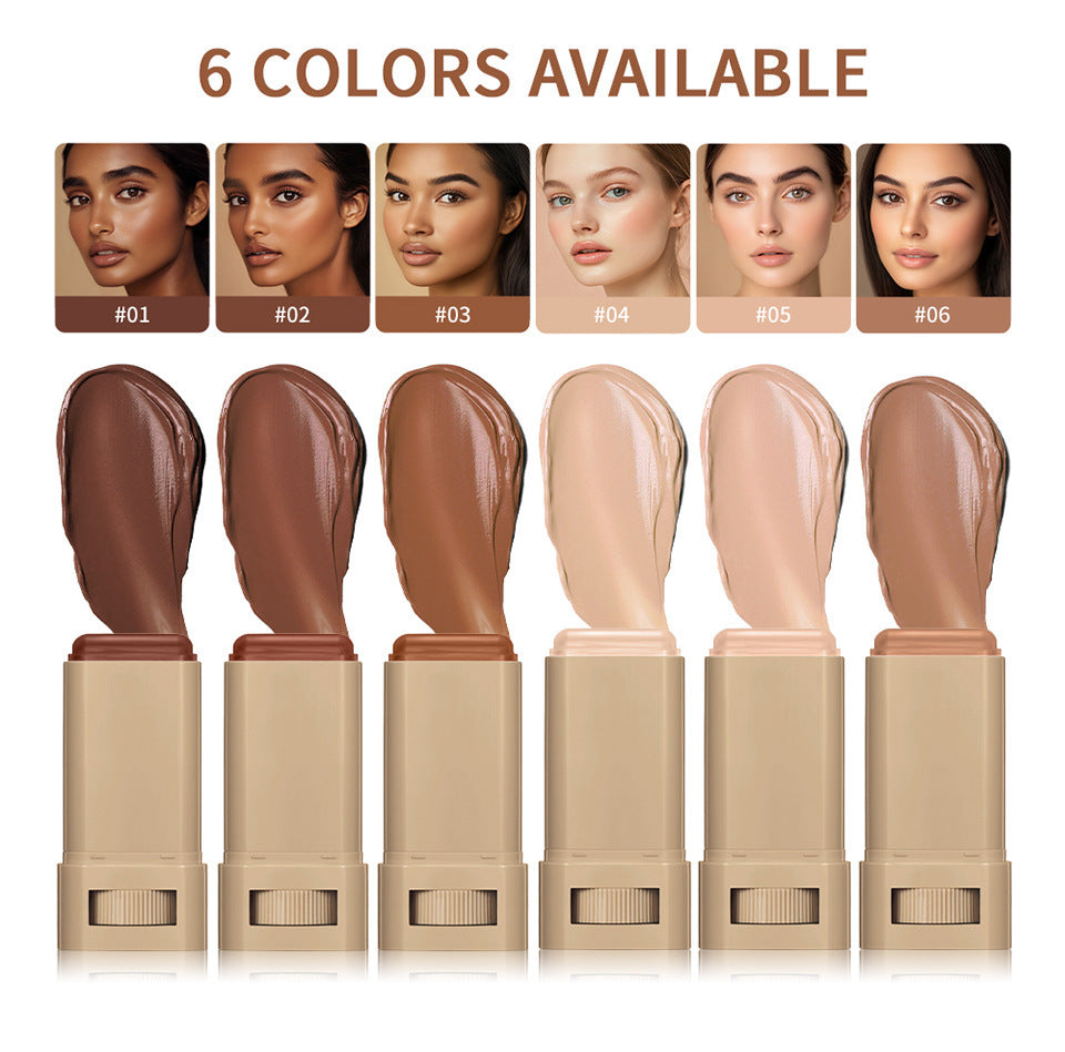 1/2 Uds. Barra de tinte de piel resistente al agua nutritiva suero teñido sólido base bálsamo cara teñida contorno de cara palo Maquillaje facial
