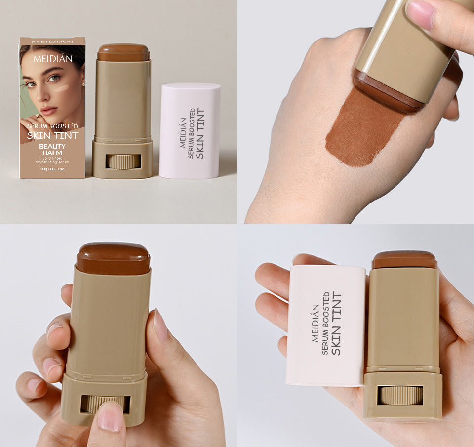 1/2 Uds. Barra de tinte de piel resistente al agua nutritiva suero teñido sólido base bálsamo cara teñida contorno de cara palo Maquillaje facial