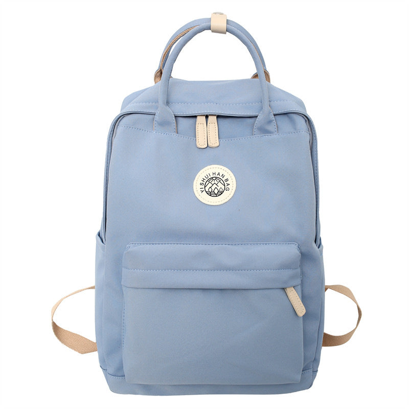 Student Schoolbag Large Capacity Fresh Sweet Backpack Western Style High Textile Commuter All-match Casual Business Computer Bag